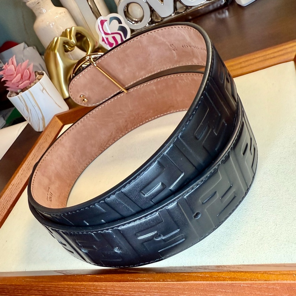 EUC FENDI Calfskin F is Fendi FF 1974 Embossed Belt - Picture 5 of 10